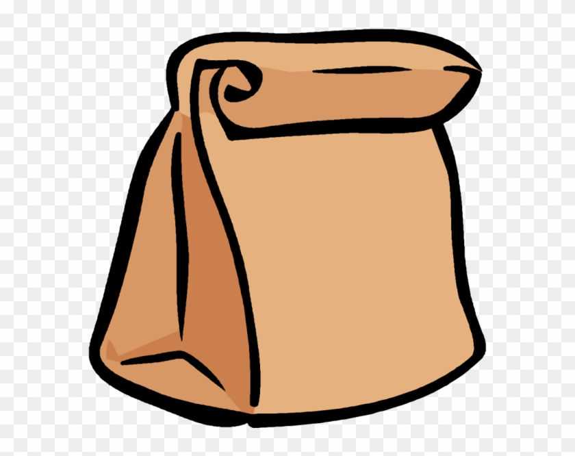 Lunch - Clipart - Brown Paper Bag Cartoon #104303