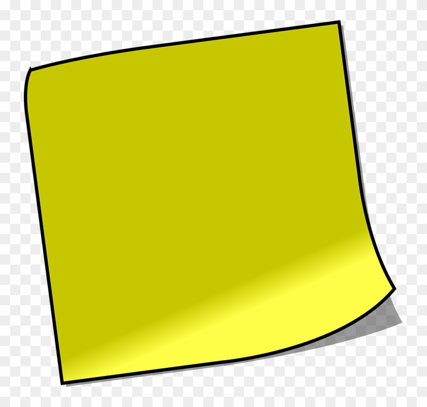 Note Sticky Note Memo Reminder Yellow - Sticky Note Clip Art #104706