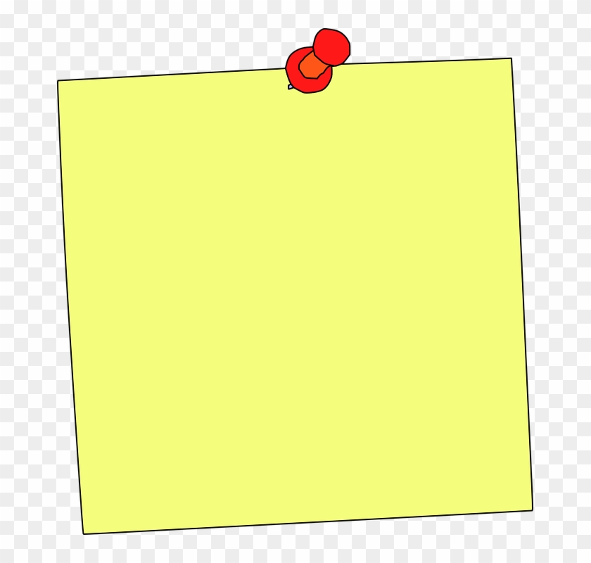 Sticky Note Note Reminder Memo Education Paper - Notice Board Pin Clipart #104741