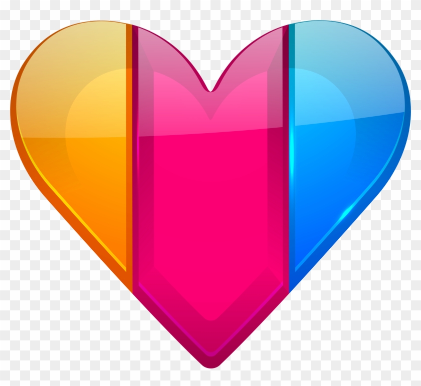 Colorful Heart Png Clipart - Colorful Heart #105094