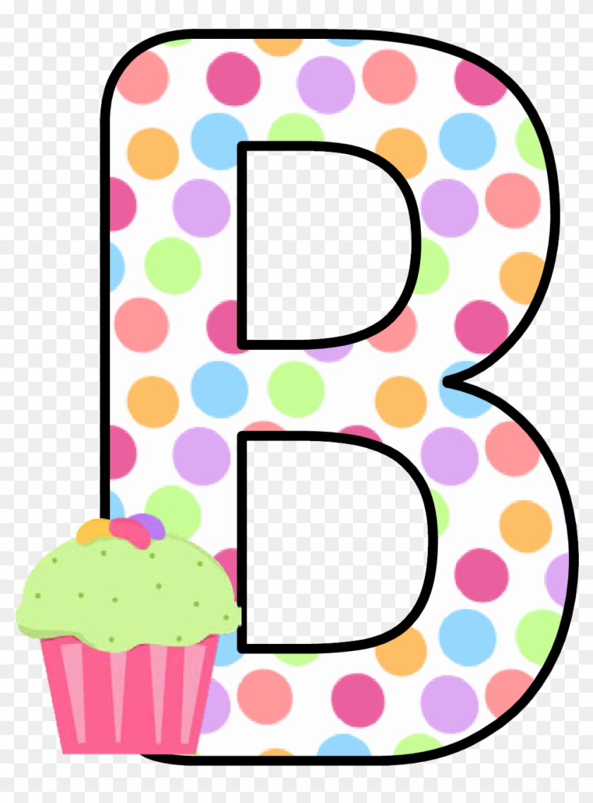 Ch B *✿* Alfabeto Cupcake De Kid Sparkz - Cupcakes Letters Clip Art #105121