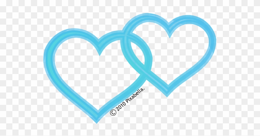 Interlocking Hearts Clipart - Linked Heart Clip Art #105219