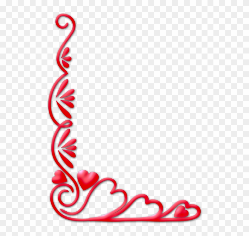 Clip Arts Related To - Valentine Corner Border #105244