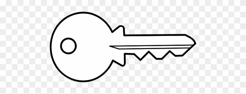 Vector Clip Art Of Outline Simple Metal Door Key Public - Key Detail Graphic Organizer #105303