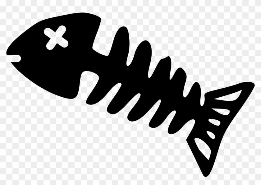 Clipart Simple Fish Skeleton Clip Art - Cartoon Fish Bone #105320