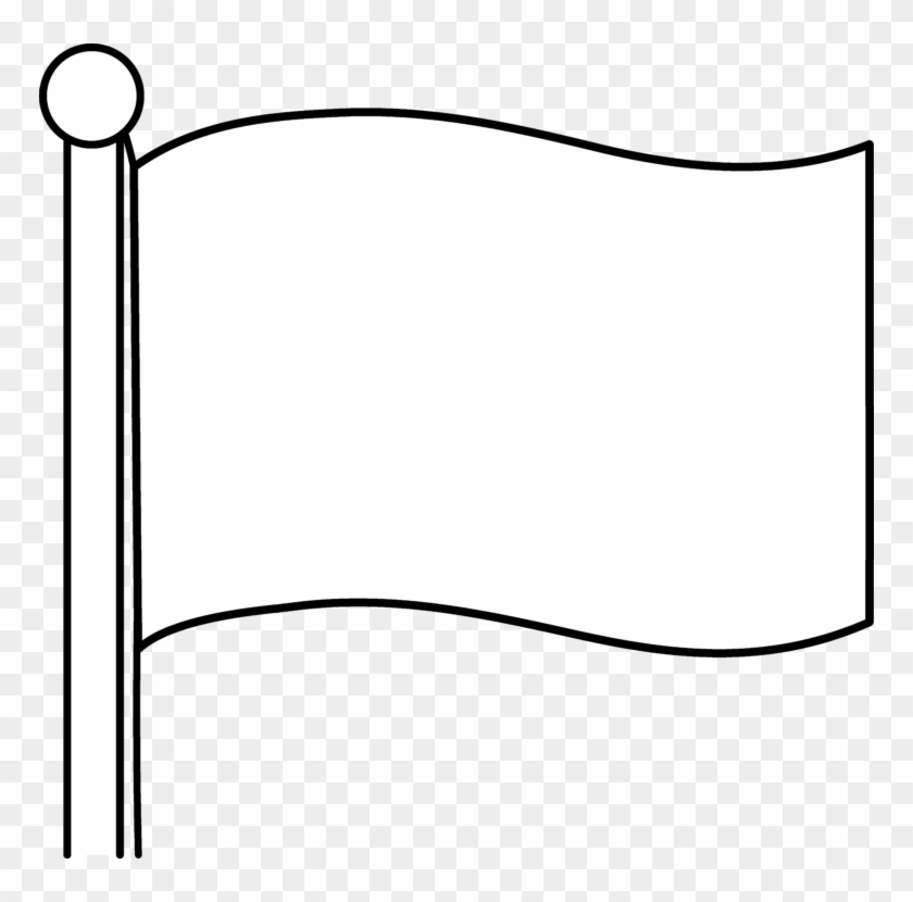 Simple Blank Flag Design Free Clip Art - Flag Outline #105351