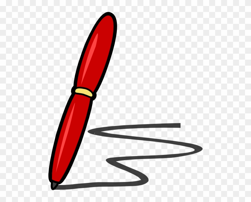 Red Signature Clip Art At Clker - Signature Clip Art #105506