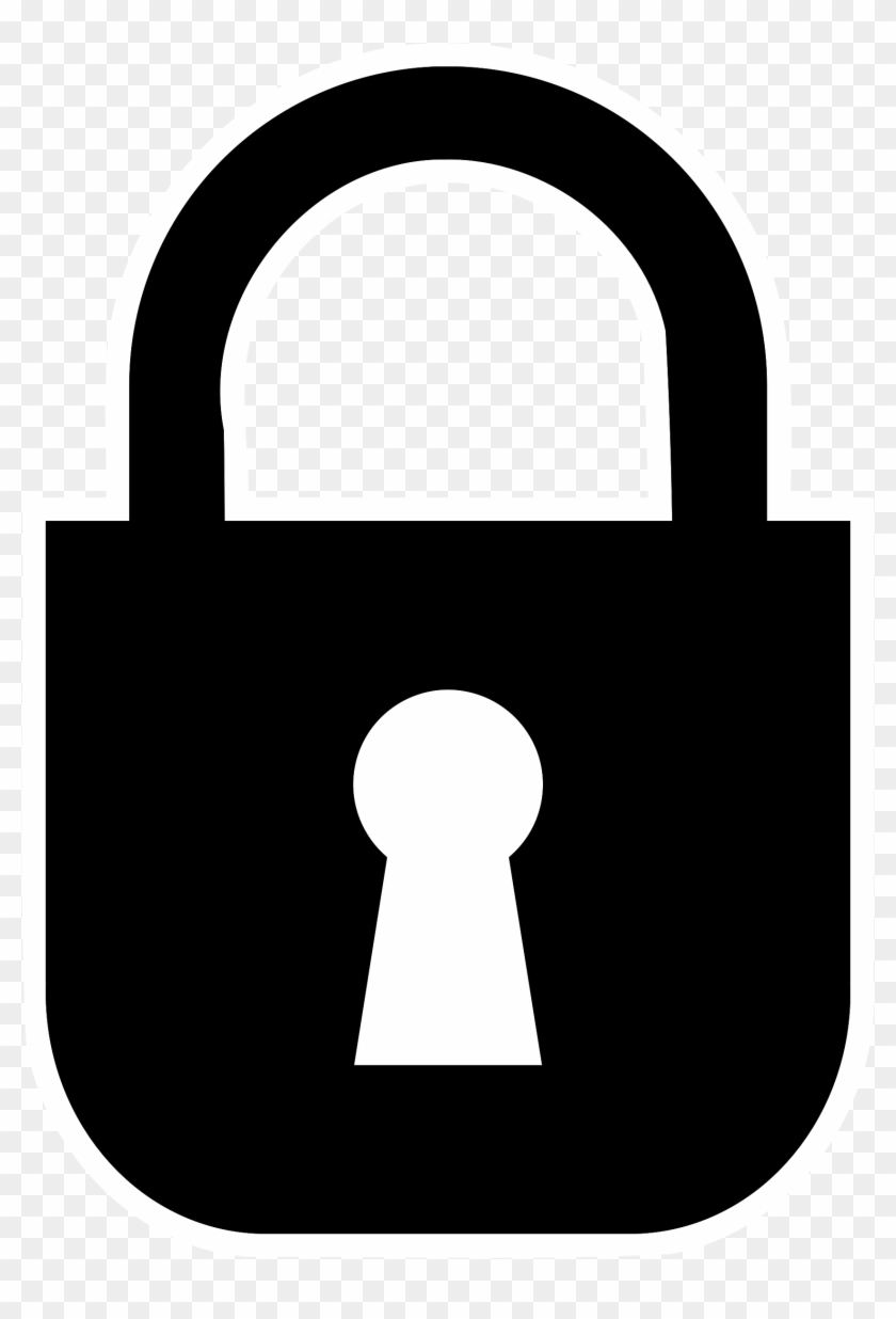 Lock Clipart - Padlock Black And White #105561