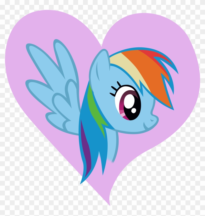 Rainbow Dash Heart Design By Dipi11 On Clipart Library - Pony Friendship Is Magic Rainbow #105577