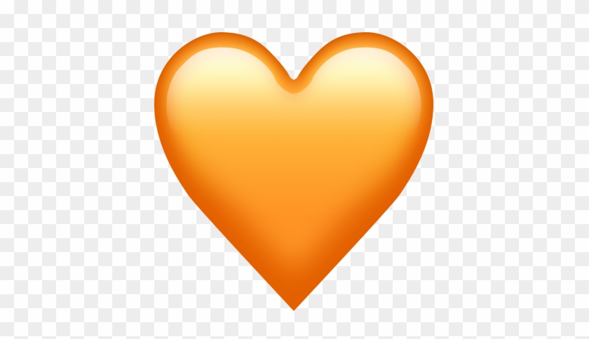 Orange Heart Clip Art Images Gallery - Iphone Orange Heart Emoji #105648