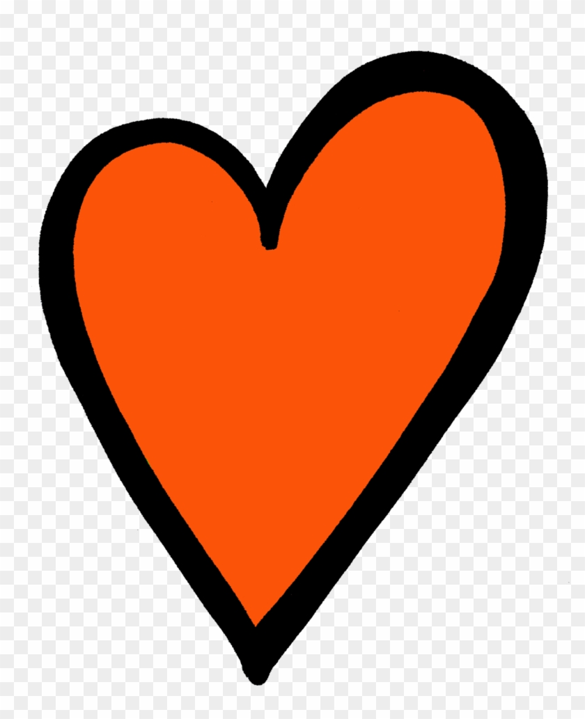 Orange Heart Png Download - Heart #105683