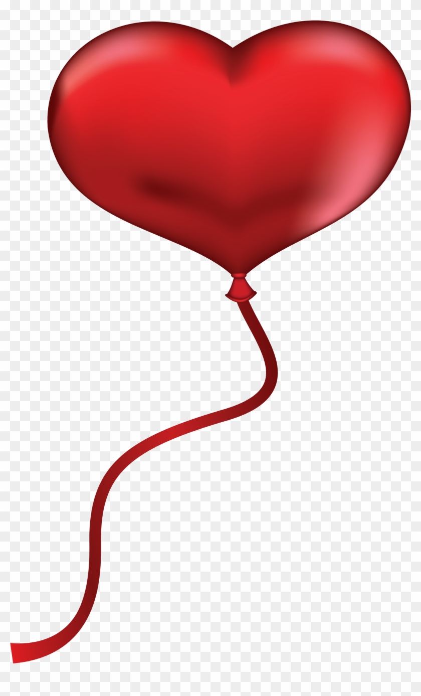 Heart Balloon Clip Art - Heart Balloon Transparent Background #105733