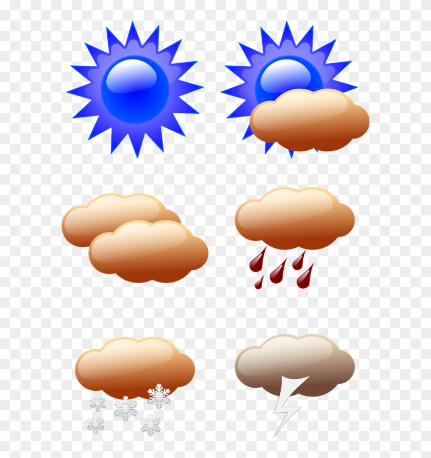 Vector Clip Art - All Different Types Of Weather #105867