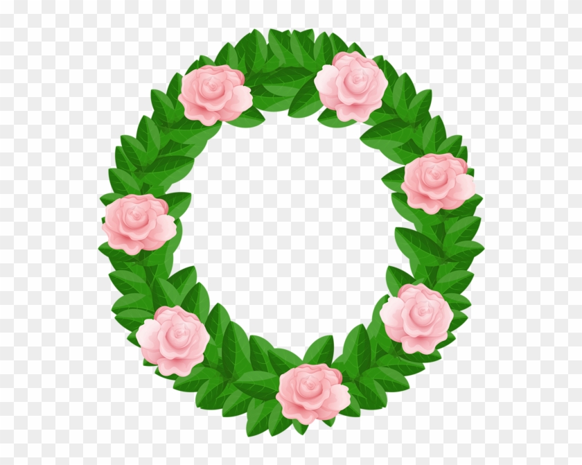 Wreath With Roses Free Png Clip Art Imageu200b Gallery - Clip Art #105973