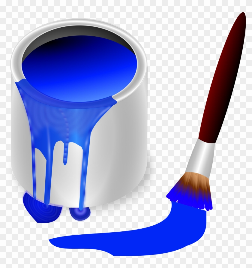 Blue Color Clipart - Clipart Paint Can Spilled #106047