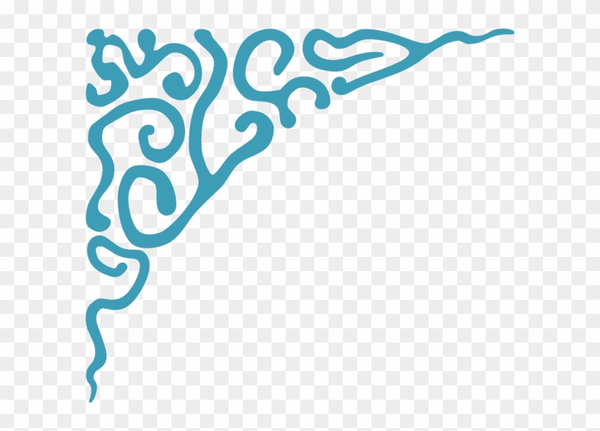 Free Flourishes Clipart - Blue Corner Png #106070