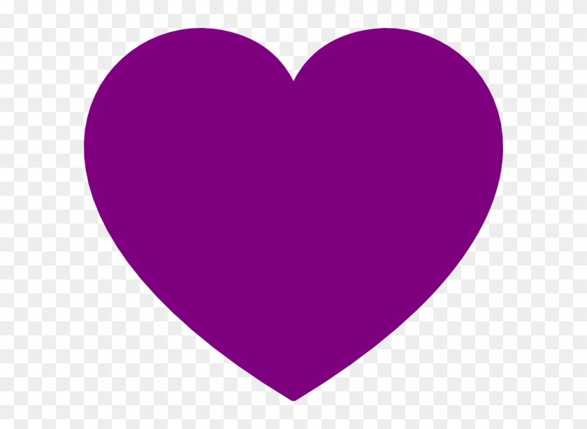 Purple Heart Clip Art - Dark Purple Heart Clip Art #106095