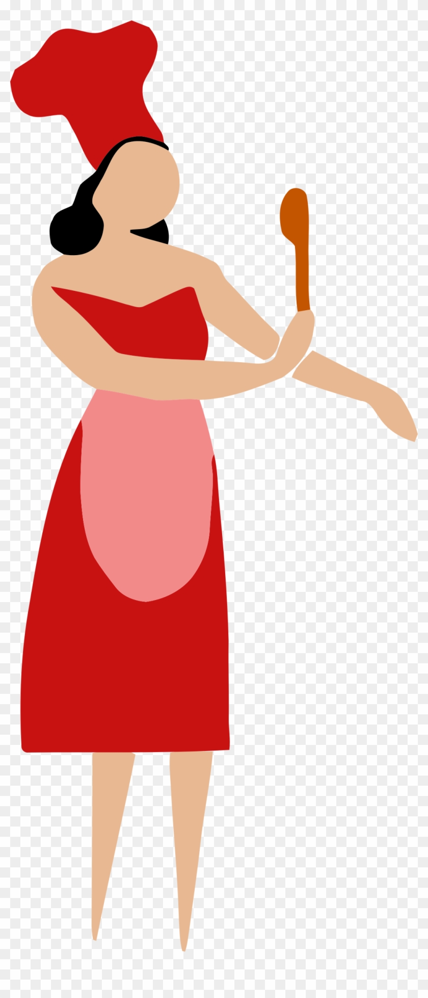 Big Image - Woman Cooking Clipart Transparent #106123