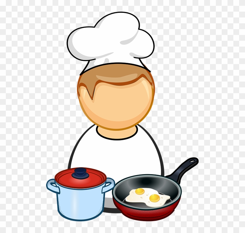 Comic Characters Cook Cooking Egg Food Fry - Pan Cooking Clipart #106130