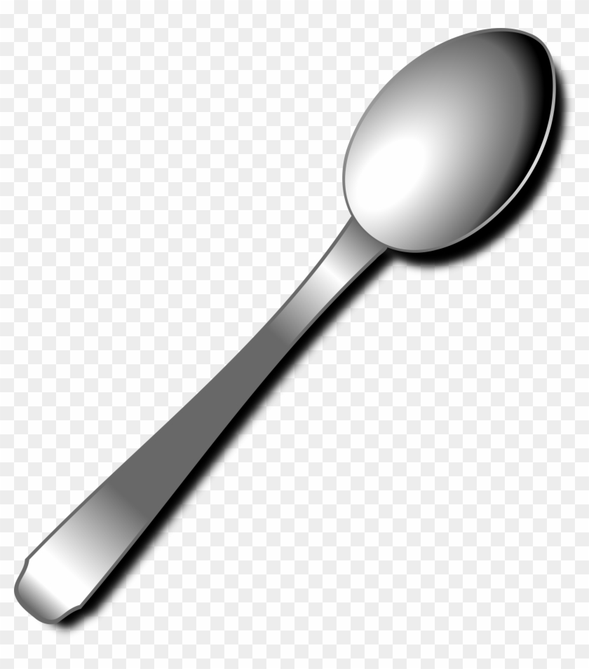 Silver Clipart Cooking Spoon - Clipart Of A Spoon #106404