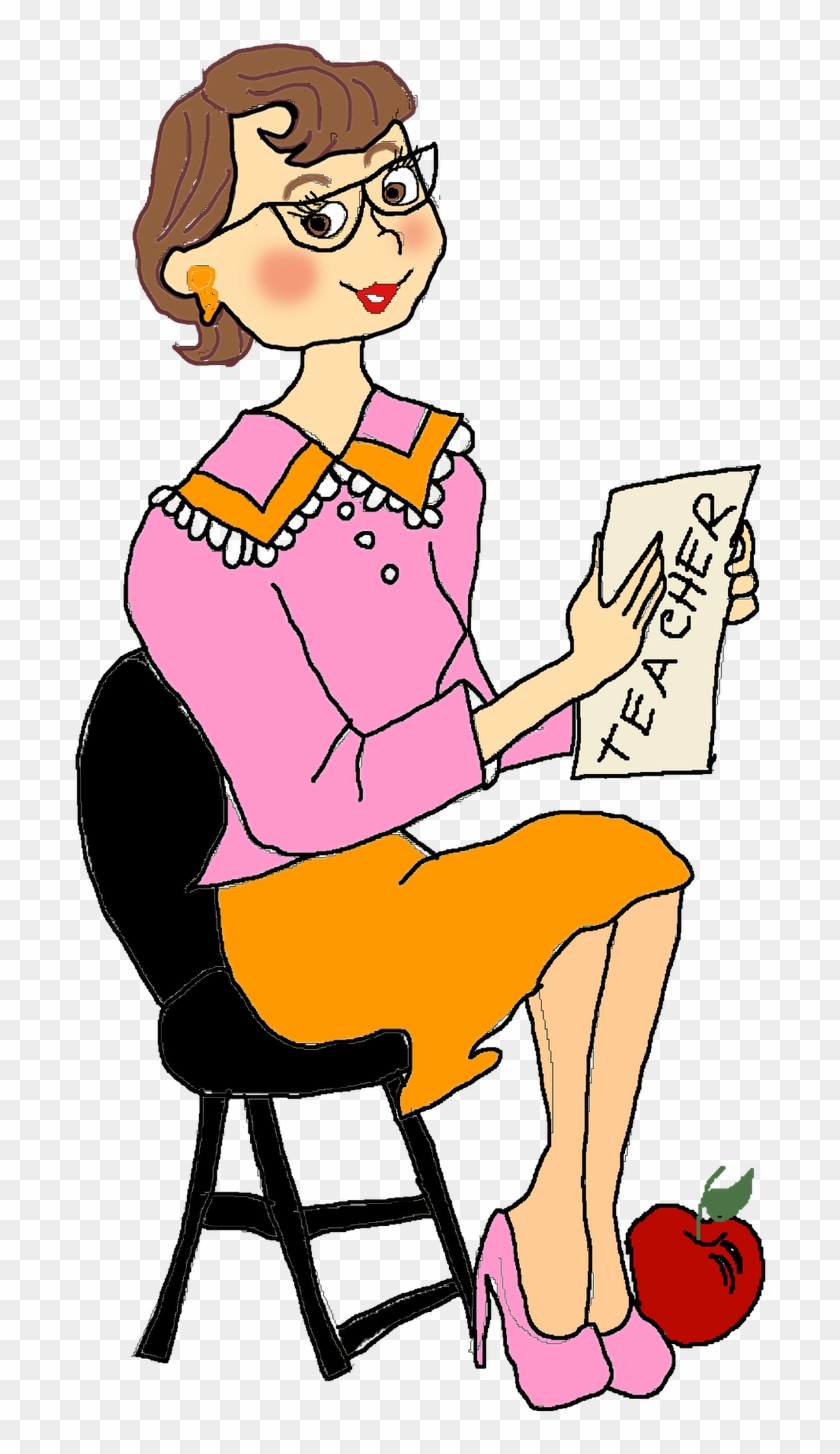 Teacher Student Talk Clipart - Sitting #106552