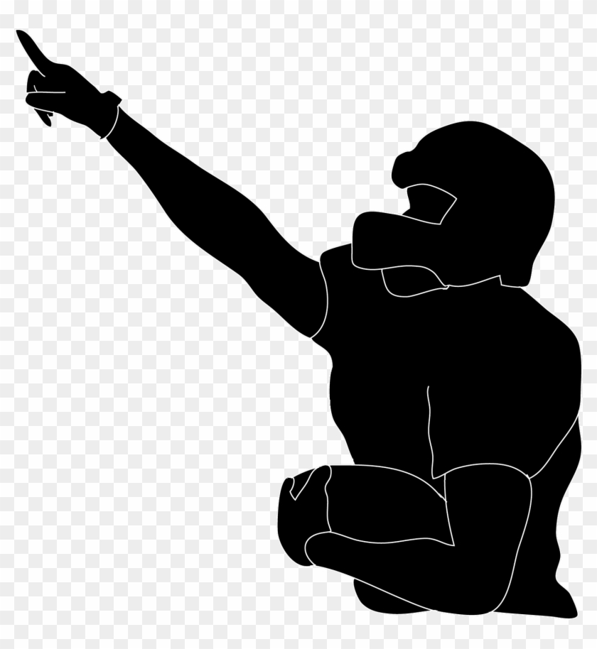 American Football Player Clipart - Football Player Silhouette Transparent #106693