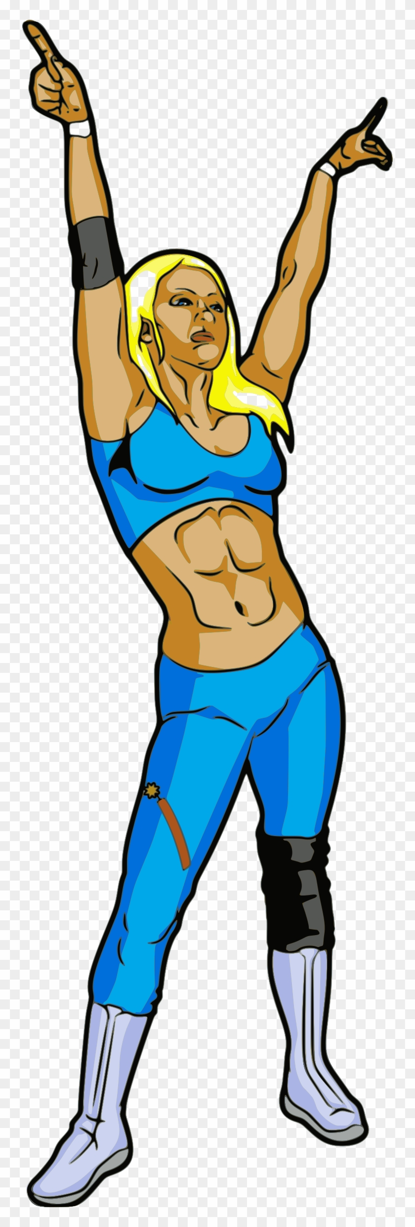 Clipart Female Professional Wrestler - Girl Wrestler Clip Art #106715