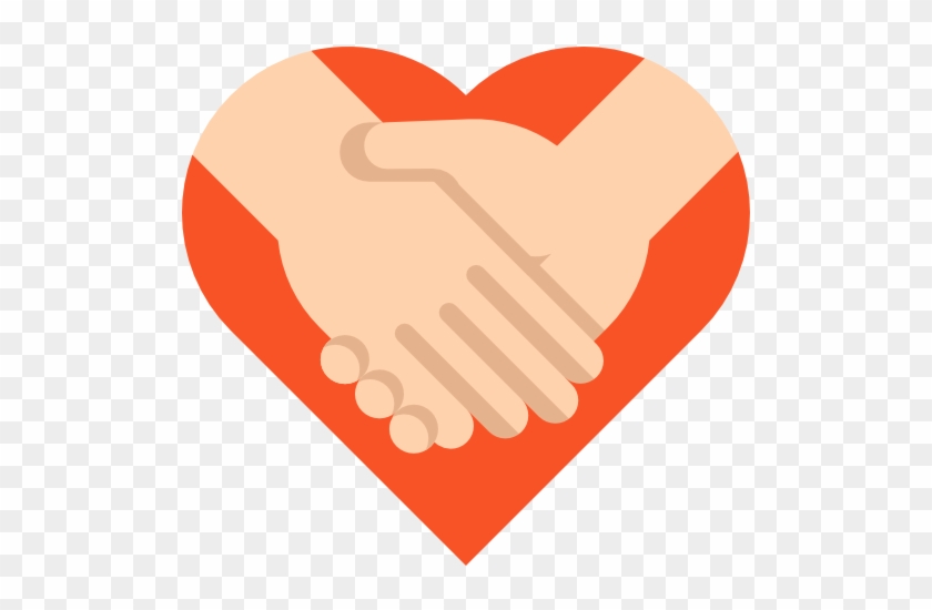 Cooperation Icon - Shaking Hands Heart #106844