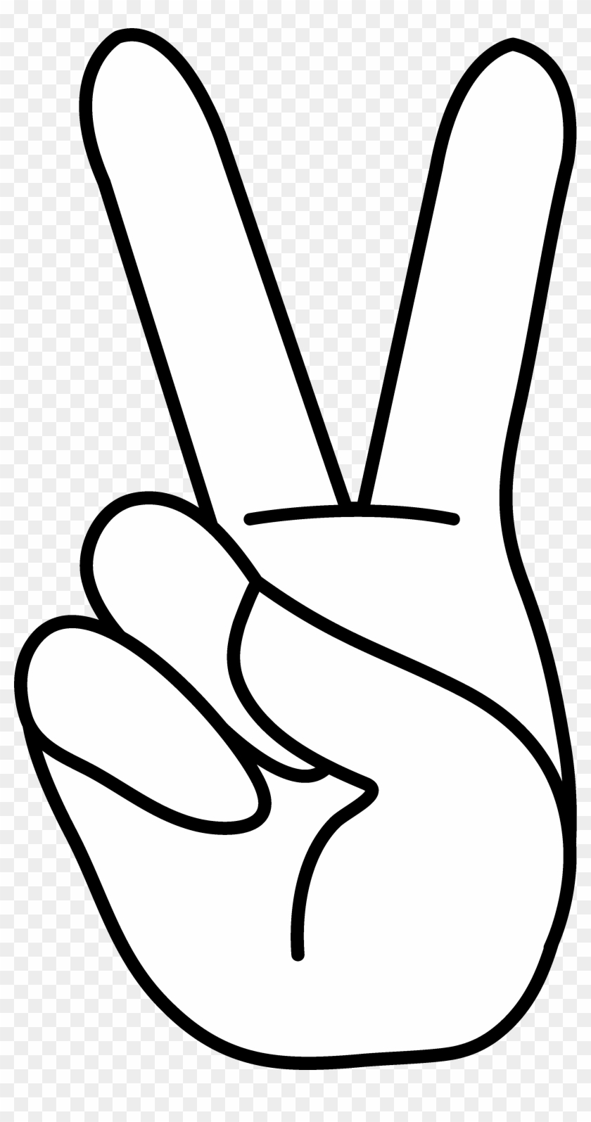 Peace Sign Peace Hand Sign Line Art Bodies 2 And Clip - Peace Sign Hand Clip Art #106846