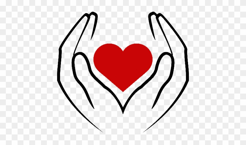 two hands holding a heart clipart transparent