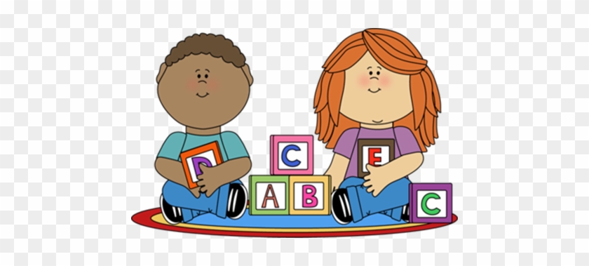 384px Kids Playing With Blocks Clip Art Image School - Prayer In The Classroom #107156