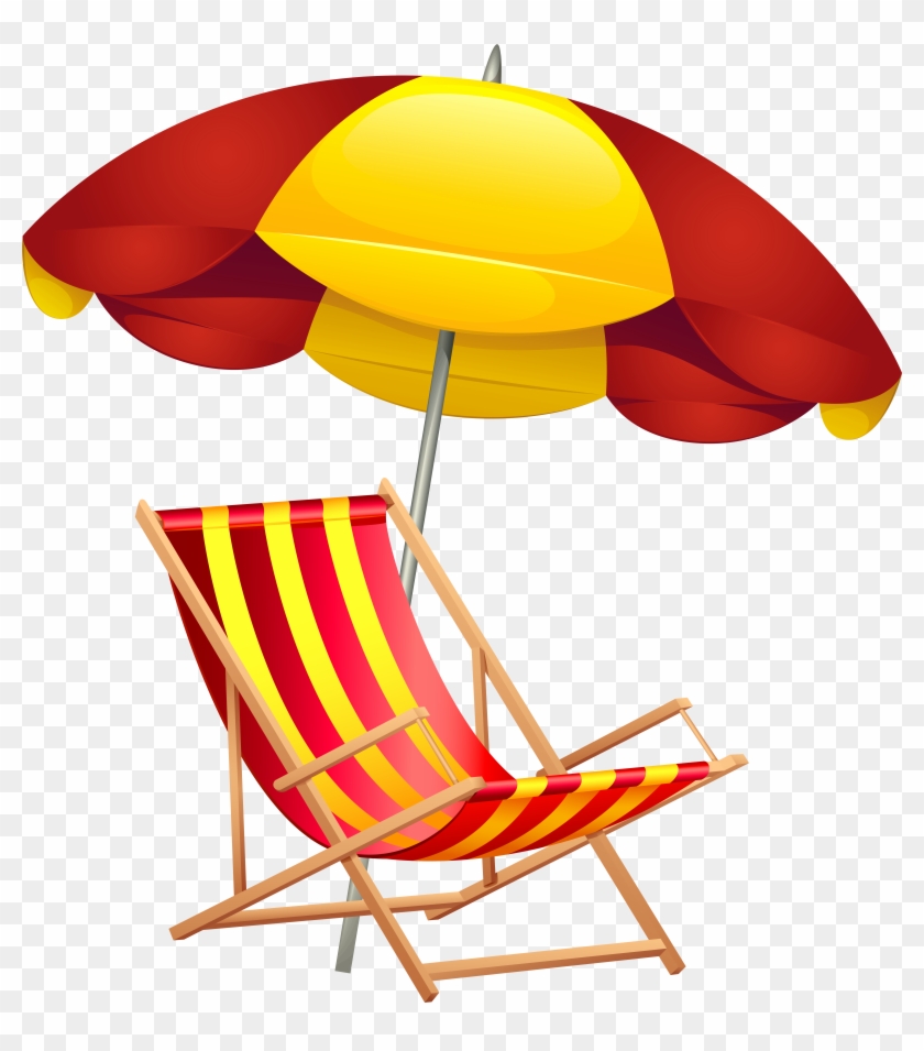 Beach Chair And Umbrella Png Clip Art Image - Beach Chair And Umbrella Png Clip Art Image #107431