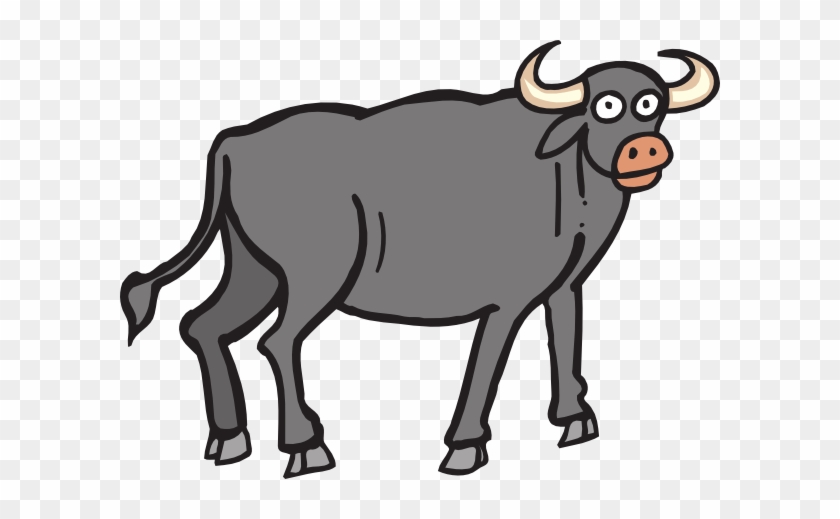 Gray Bull Clip Art Animal Download Vector Clip Art - Buffalo Clipart #107430