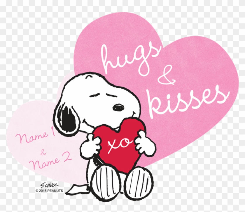 Snoopy Hugs And Kisses Personalize T Shirt Snoopy Hug - Snoopy Hugs And Kisses #107449