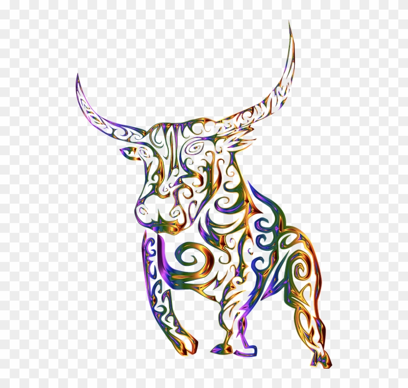 Tribal, Bull, Cow, Abstract, Line Art - T Shirt Design Png Tribes #107489