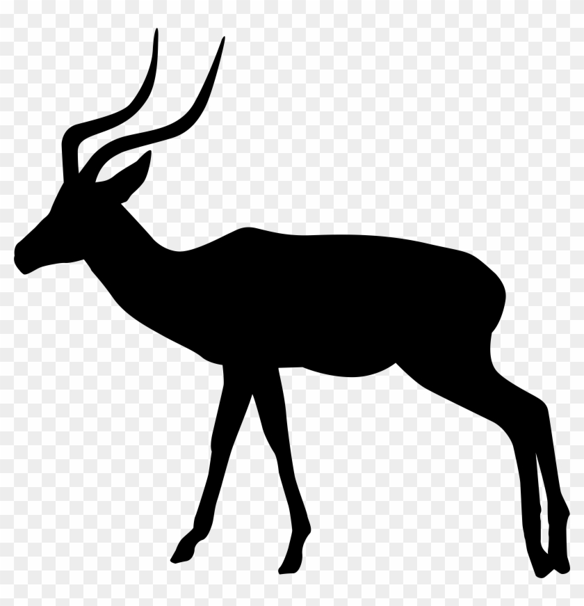 Gazelle Silhouette Impala Clip Art - Gazelle Silhouette Impala Clip Art #107519