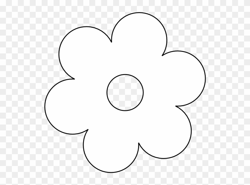 Retro Flower 6 Black White Line Art Twitter Valentine - Flower Black And White #107587