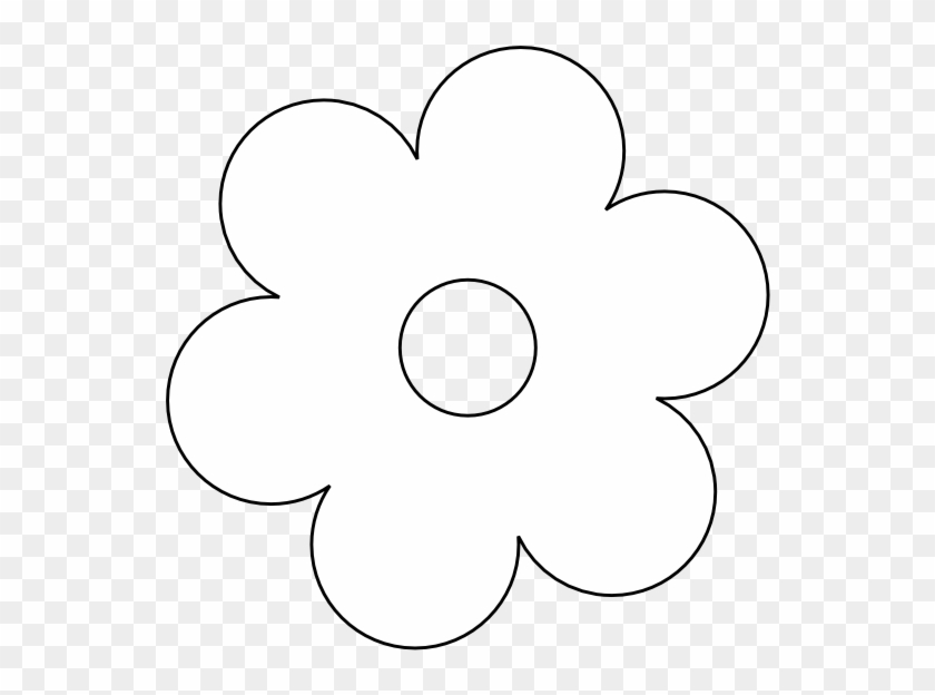 Retro Flower 6 Black White Line Art Twitter Valentine - Flower Black And White #107587