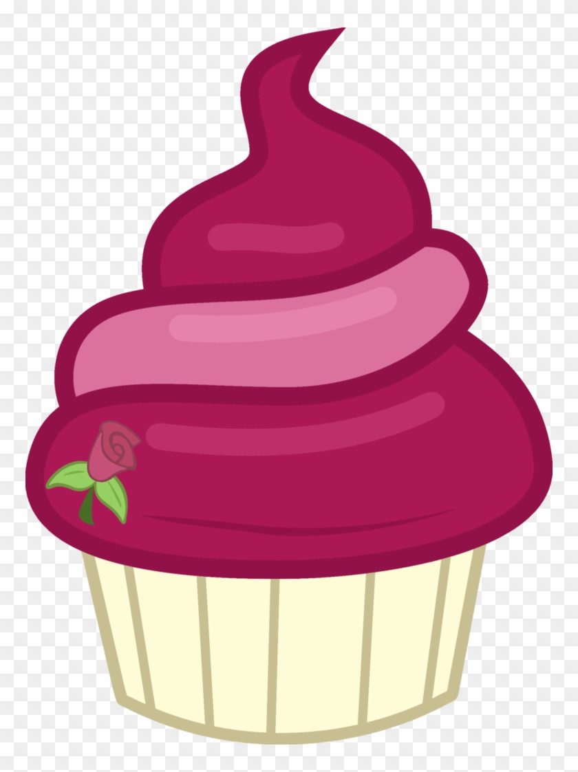 Rose Cupcake With Cutie Mark By Magicdog93 - Mlp Cupcakes Vector #107703