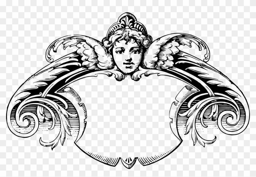 Cherub Frame - Victorian Frames Clip Art #107730