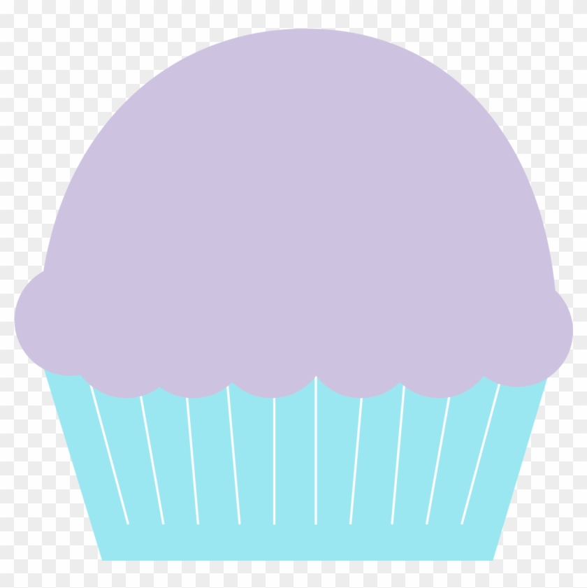 Blue And Purple Cupcake Clipart - Blue And Purple Cupcake Clipart #107804