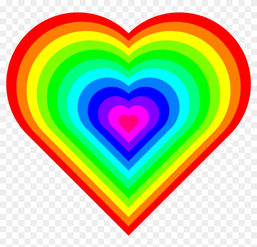 12 Color Heart - Hearts Rainbow #107872