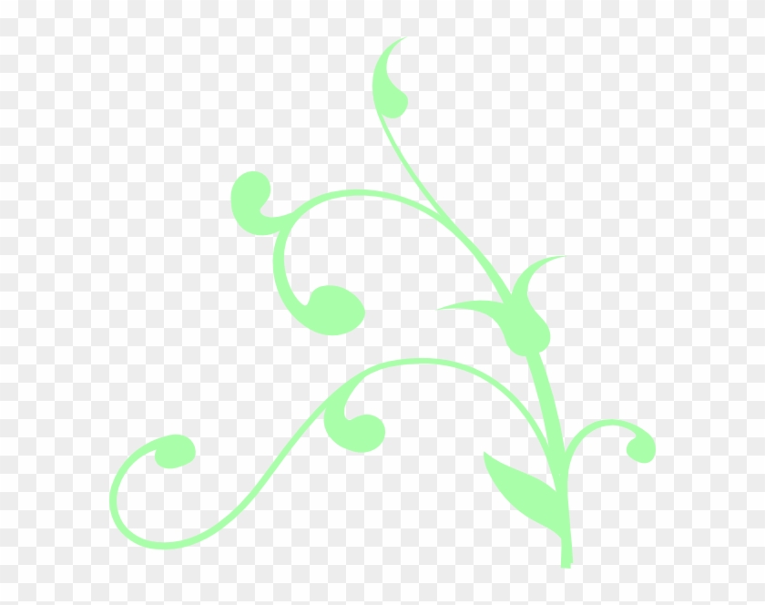 Mint Green Swirl Clip Art At Clker - Tree Branch Clip Art #107972