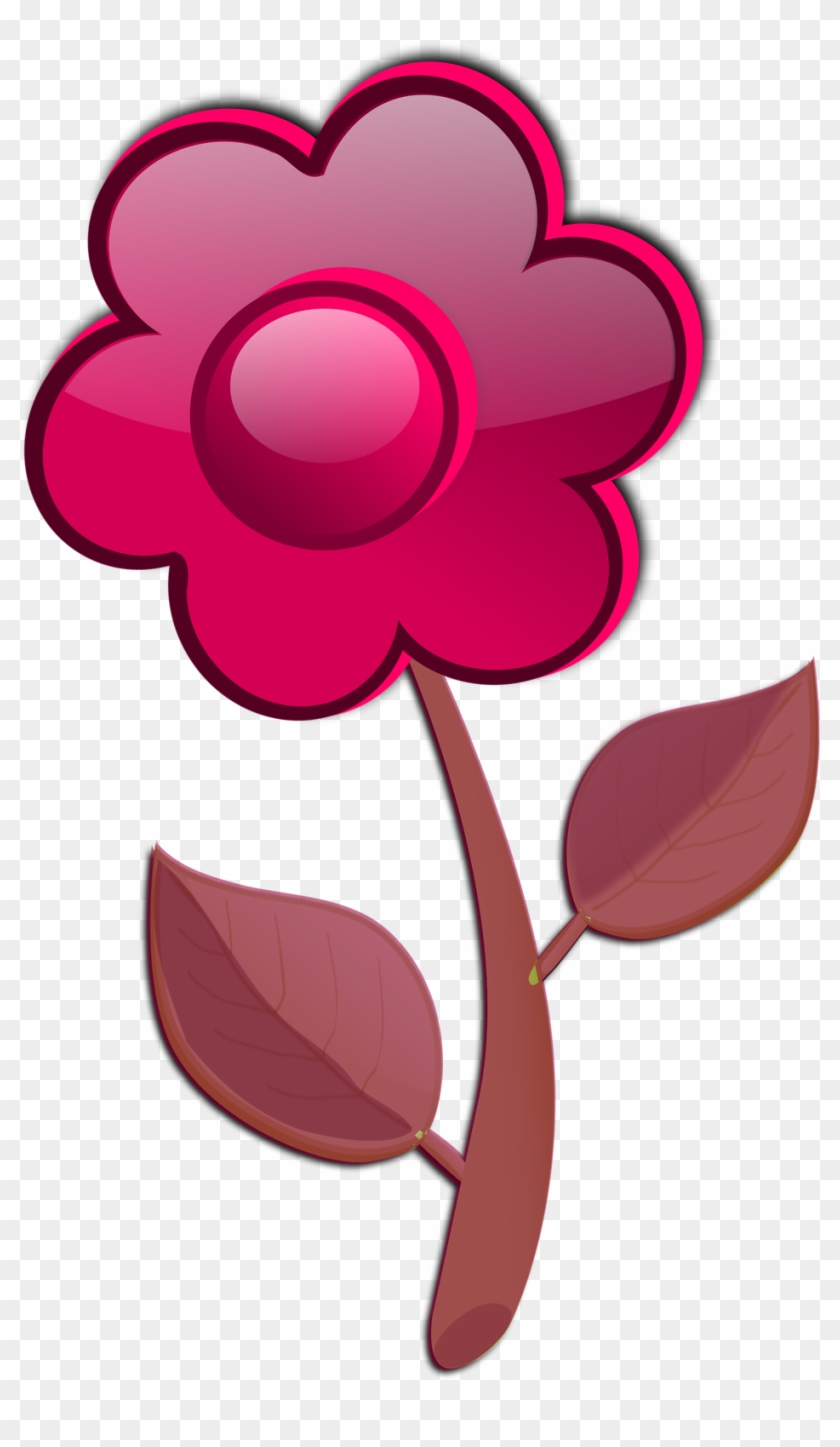 Free Flower A2 - Cartoon Pink Flower #108053