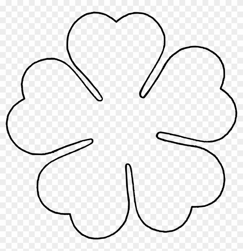 Flower Love Five Petal Template By @baj, A Flower Template - 6 Petal Flower Template #108296