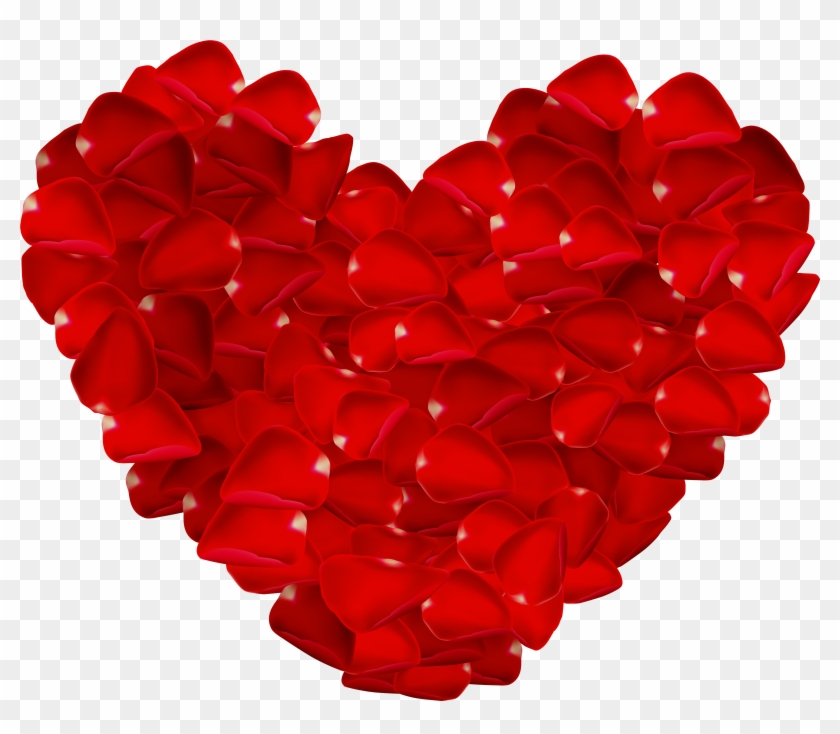 Rose Petals Heart Png Clipart Image - Happy Valentines Day To Me #108315