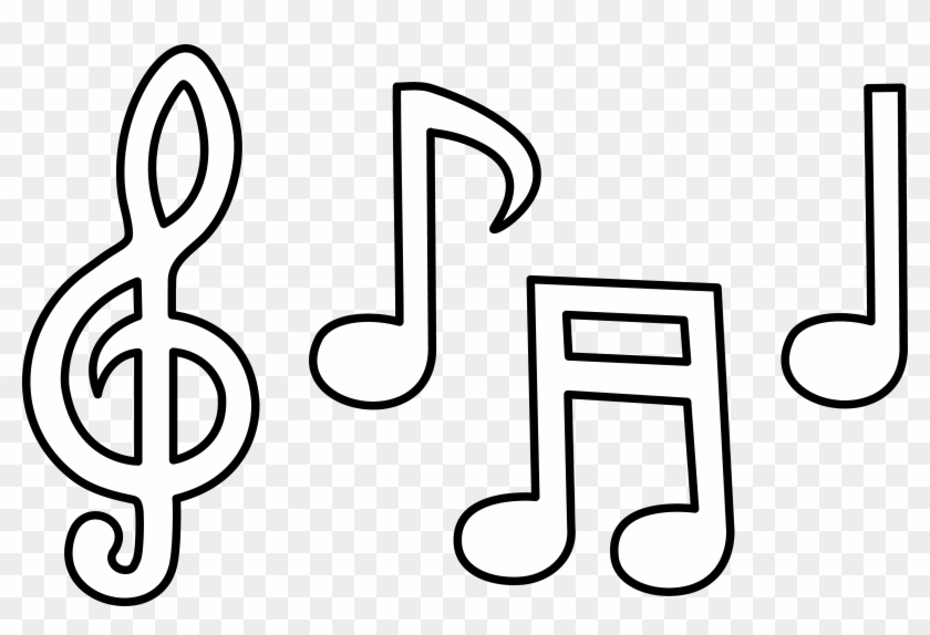 Music Notes Symbols Clip Art - Music Notes Coloring Pages #108521