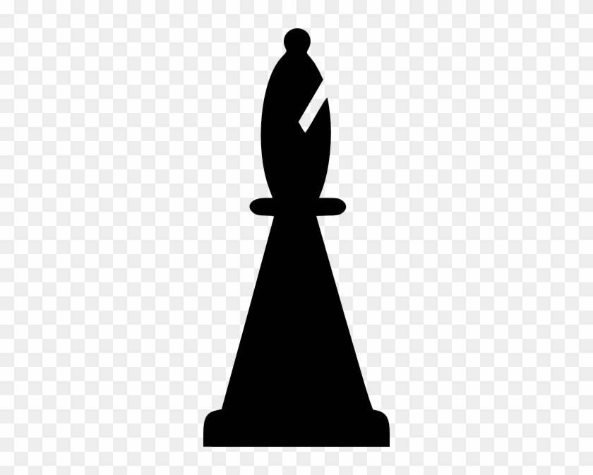 Black Bishop Chess Piece Clip Art - Bispo Do Xadrez Png #108659