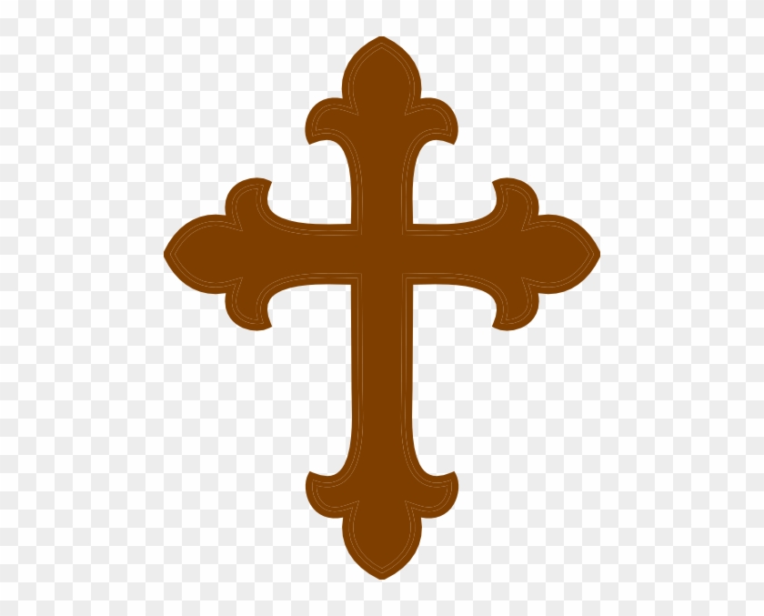 Brown Cross Clip Art - Cross For Christening Brown #109007