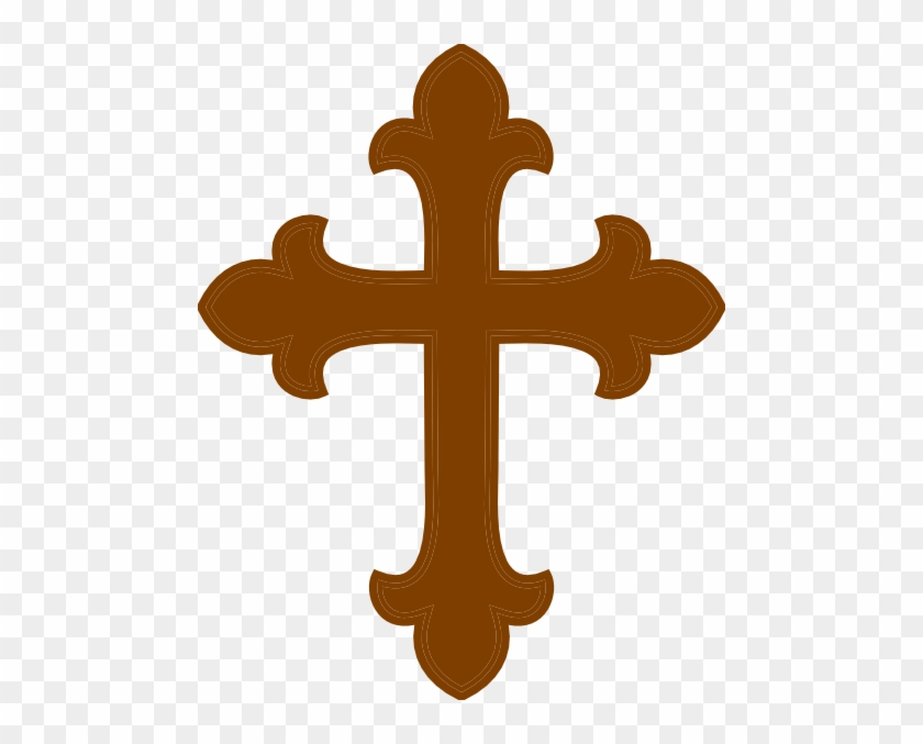 Brown Cross Clip Art - Cross For Christening Brown #109007